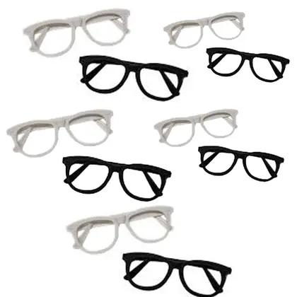 OCULOS NERD PRETO/BRANCO UN FESTA CHIC