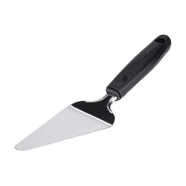 PA DE TORTA E PIZZA ACO INOX 25CM CABO PRETO UN WECK