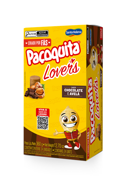 PACOQUITA ROLHA LOVERS CHOCOLATE E AVELA 360G SANTA HELENA