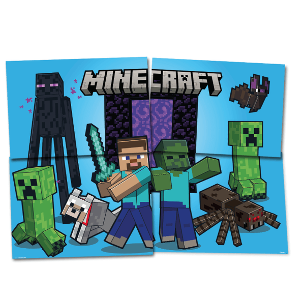 PAINEL 4 LAMINAS MINECRAFT UN FESTCOLOR