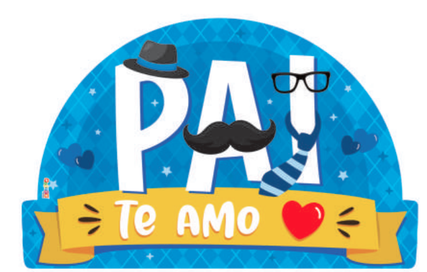 PAINEL IMPRESSO PAIS LETREIRO PAI TE AMO UN PIFFER
