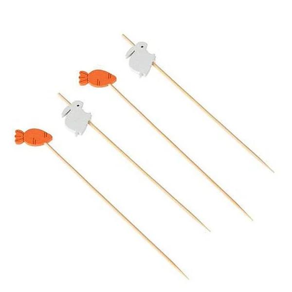 PALITO EM BAMBU PARA PETISCOS PASCOA II 12CM 20UN SILVER