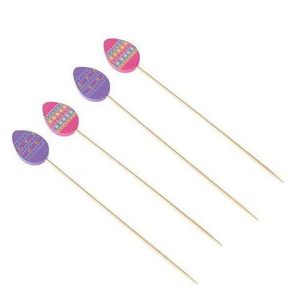 PALITO EM BAMBU PARA PETISCOS PASCOA III 12CM 20UN SILVER