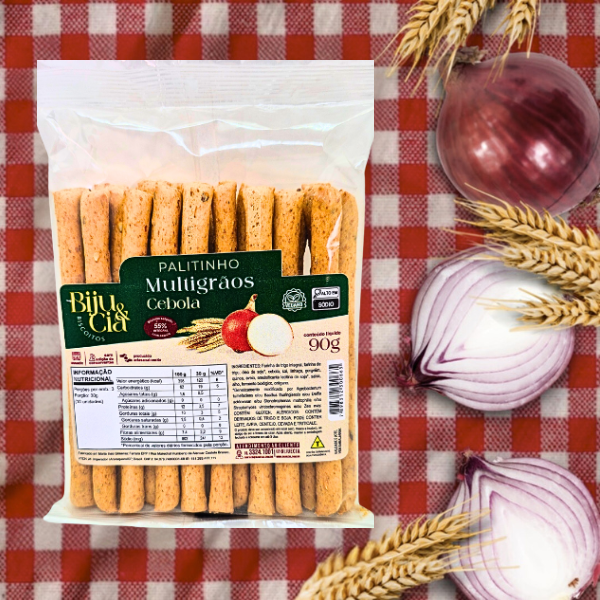 PALITO INTEGRAL MULTIGRAOS CEBOLA 90G BIJU E CIA