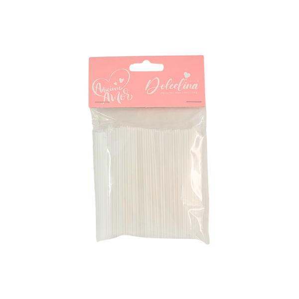 PALITO PARA PIRULITO 9CM BRANCO 100UN LSC TOYS