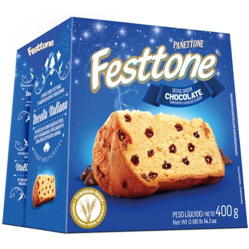 PANETTONE 400G GOTAS CHOCOLATE FESTTONE