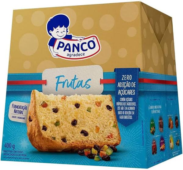 PANETTONE FRUTAS ZERO 400G PANCO