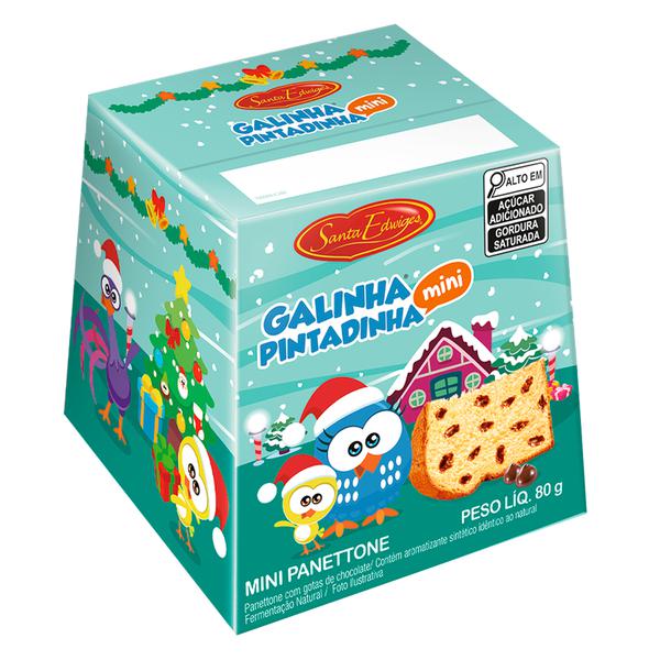 PANETTONE MINI GOTAS GALINHA PINTADINHA 80G SANTA EDWIGES