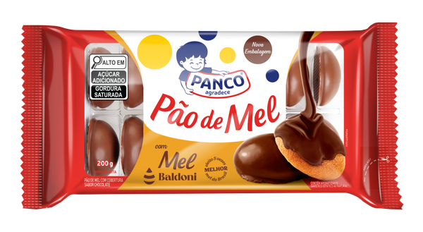 PAO DE MEL COBERTURA CHOCOLATE 200G PANCO