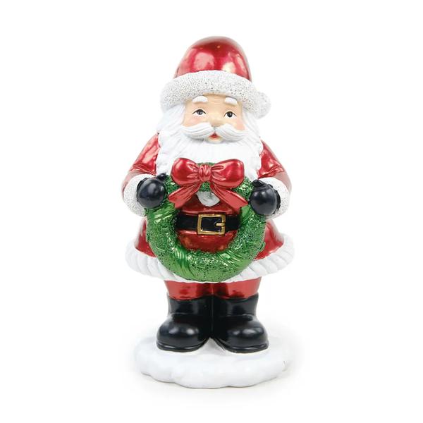 PAPAI NOEL DECORATIVO RESINA COM GUIRLANDA UN CROMUS