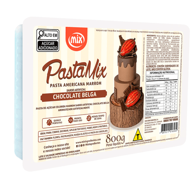 PASTA AMERICANA MARROM CHOCOLATE BELGA 800G MIX