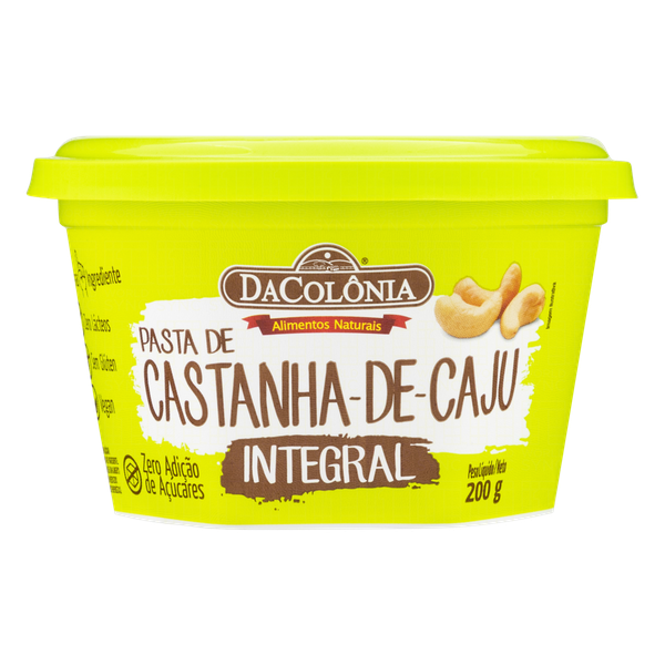 PASTA CASTANHA DE CAJU INTEGRAL 200G DACOLONIA