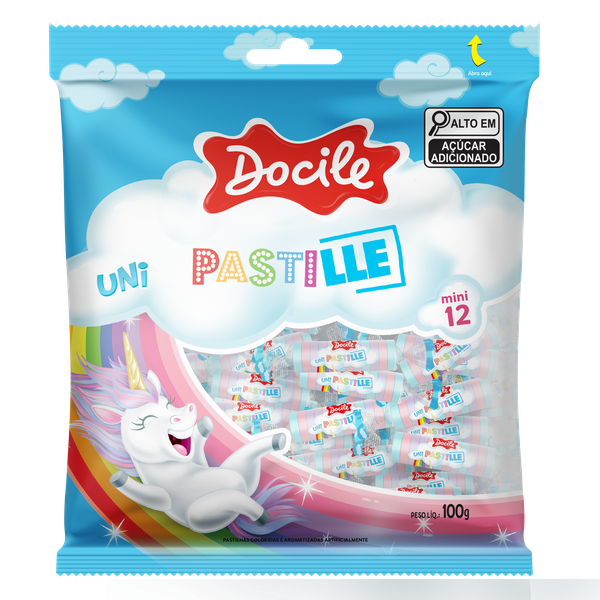 PASTILLE MINI BAU MORANGO UNI 100G DOCILE 8959