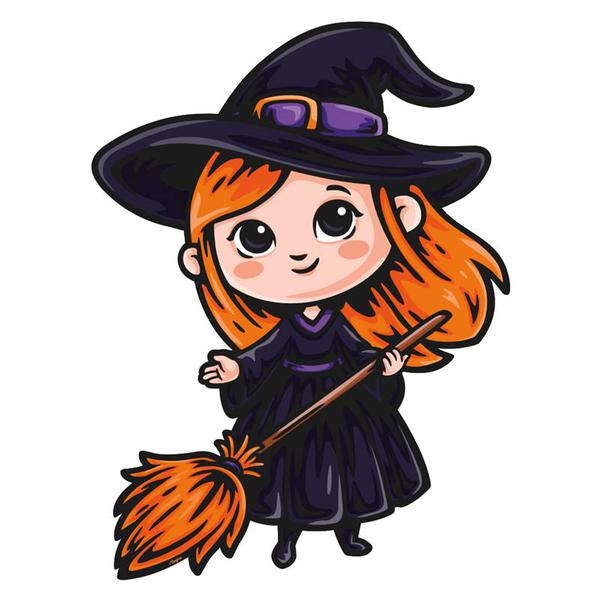 PERSONAGEM DECORATIVO BRUXINHA HALLOWEEN INFANTIL UN REGINA