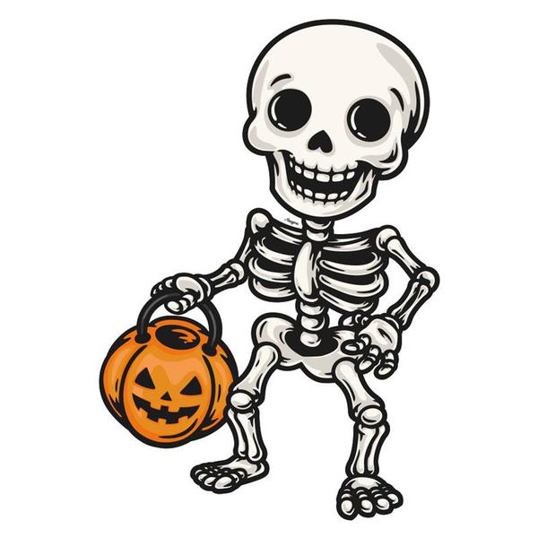 PERSONAGEM DECORATIVO ESQUELETINHO HALLOWEEN INFANTIL UN REGINA