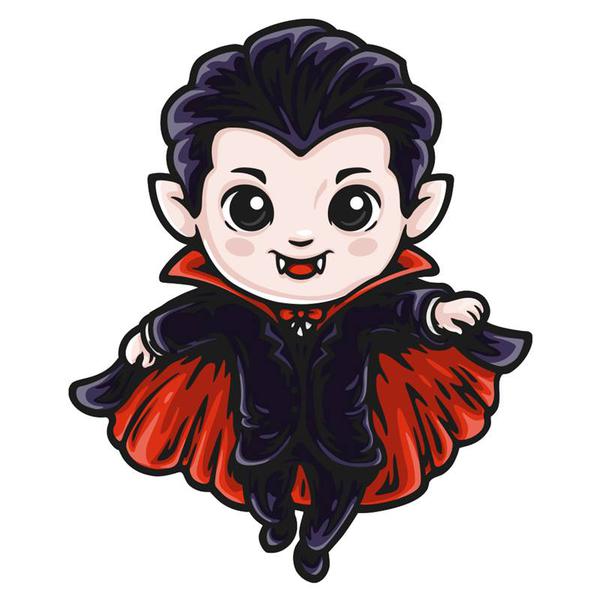 PERSONAGEM DECORATIVO VAMPIRINHO HALLOWEEN INFANTIL UN REGINA