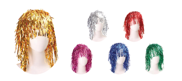 PERUCA CARNAVAL METALIZADA CORES SORTIDAS UN SILVER