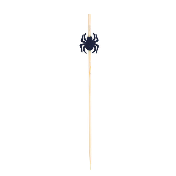 PICK DECORATIVO ARANHA PRETO 20CM C/12 UN CROMUS