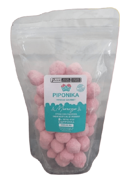 PIPOCA GOURMET PIPONIKA MORANGO 90G