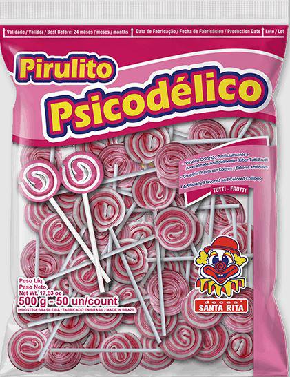 PIRULITO NOVO PSICODELICO ROSA  50UN SANTA RITA