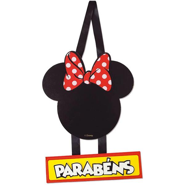 PLACA PARABENS MINNIE UN GRINTOY