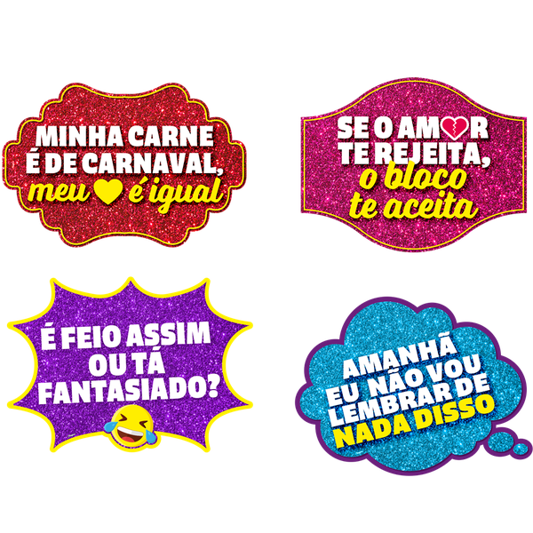PLAQUINHAS PARA FOTOS COM VARETA CARNAVAL 04UN REGINA