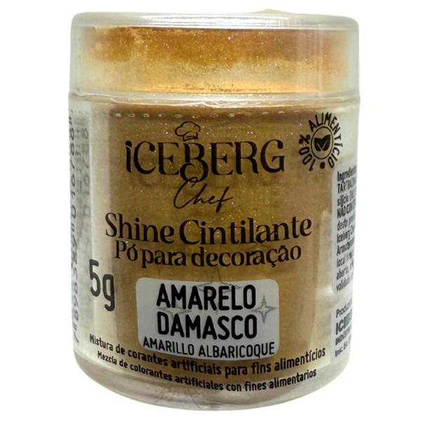 PO PARA DECORACAO CINTILANTE AMARELO DAMASCO 5G UN ICEBERG