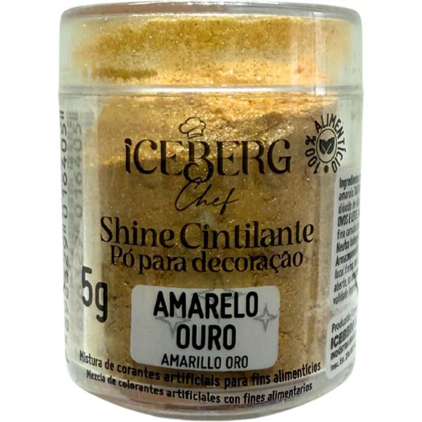 PO PARA DECORACAO CINTILANTE AMARELO OURO 5G UN ICEBERG