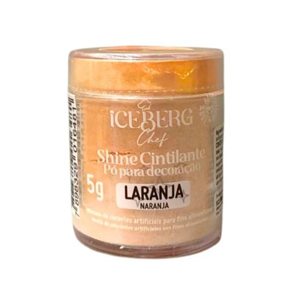 PO PARA DECORACAO CINTILANTE LARANJA 5G UN ICEBERG