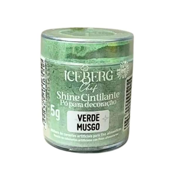 PO PARA DECORACAO CINTILANTE VERDE MUSGO 5G UN ICEBERG