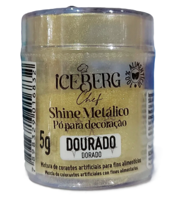 PO PARA DECORACAO METALICO DOURADO 15G UN ICEBERG
