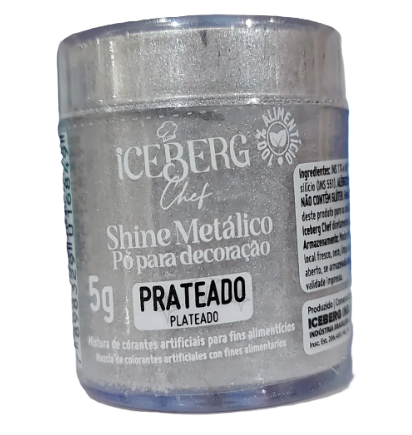 PO PARA DECORACAO METALICO PRATA 5G UN ICEBERG