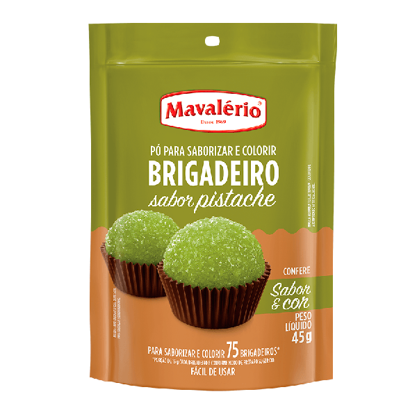 PO PARA PREPARO BRIGADEIRO PISTACHE 45G MAVALERIO
