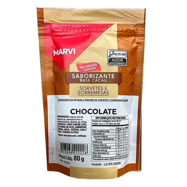 PO SORVETE CHOCOLATE 80G MARVI
