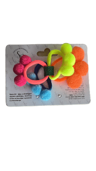 POMPOM DE CABELO GRANDE  ELS001 6UN SB