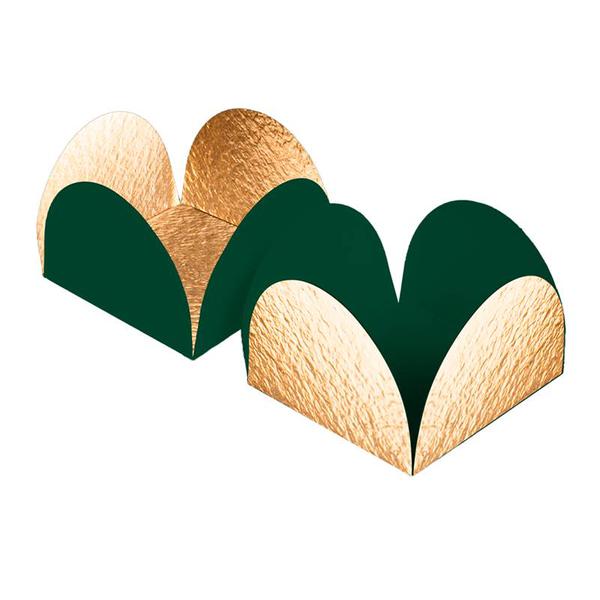 PORTA FORMINHA DUO VERDE E METALIZADO OURO 50UN REGINA