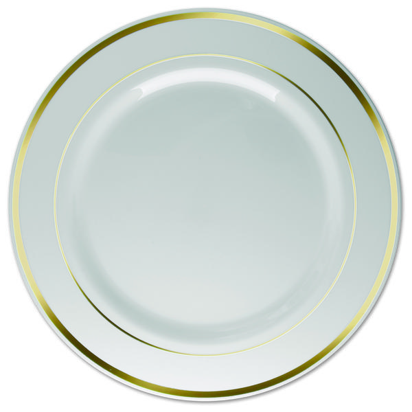 PRATO BORDA DOURADA TRANSPARENTE SOBREMESA  06UN SILVER