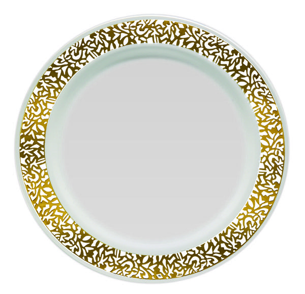 PRATO BORDA VAZADA DOURADA SOBREMESA 06UN SILVER