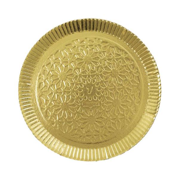 PRATO LAMINADO Nº07 34,5CM OURO UN REGINA