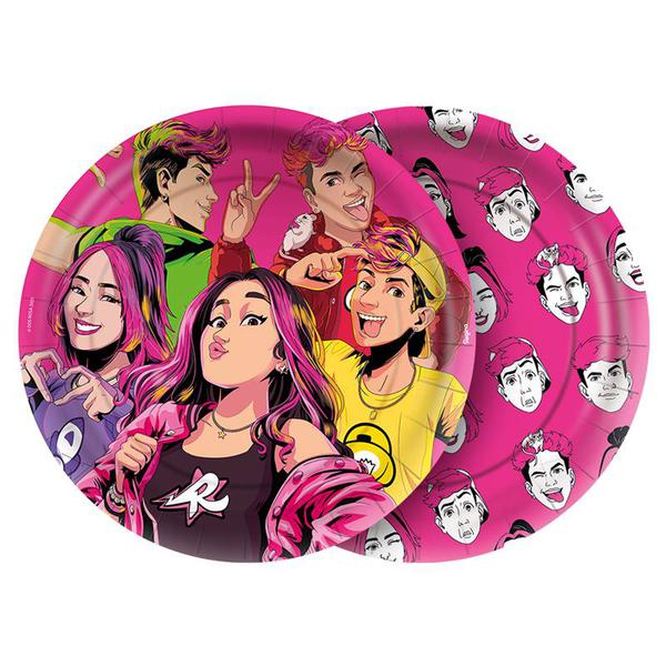 PRATO PAPEL 18CM REDONDO EMILLY VICK E DOS ROSA  08UN REGINA
