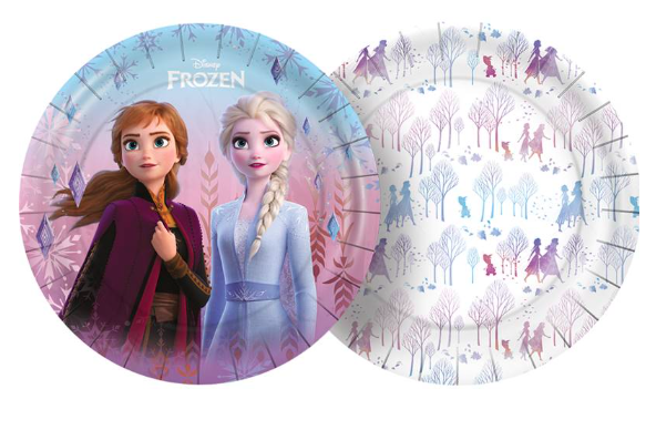 PRATO PAPEL 18CM REDONDO FROZEN 2 08UN REGINA
