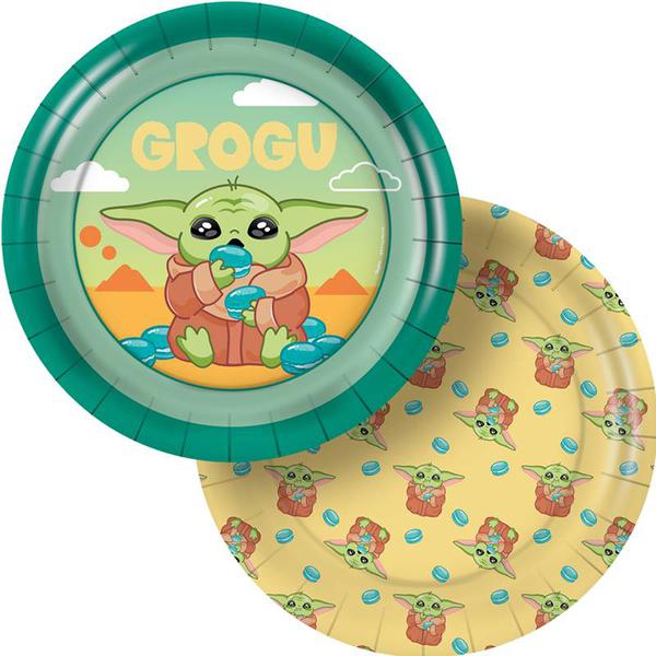 PRATO PAPEL 18CM REDONDO GROGU 08UN REGINA