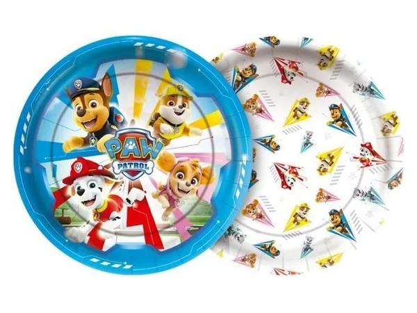 PRATO PAPEL 18CM REDONDO PATRULHA CANINA 12UN REGINA