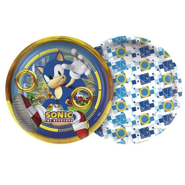 PRATO PAPEL 18CM REDONDO SONIC 12UN REGINA