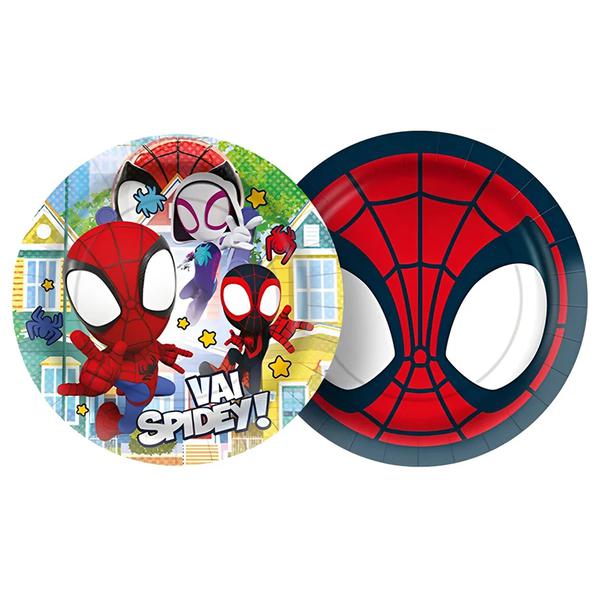 PRATO PAPEL 18CM REDONDO SPIDEY 08UN REGINA