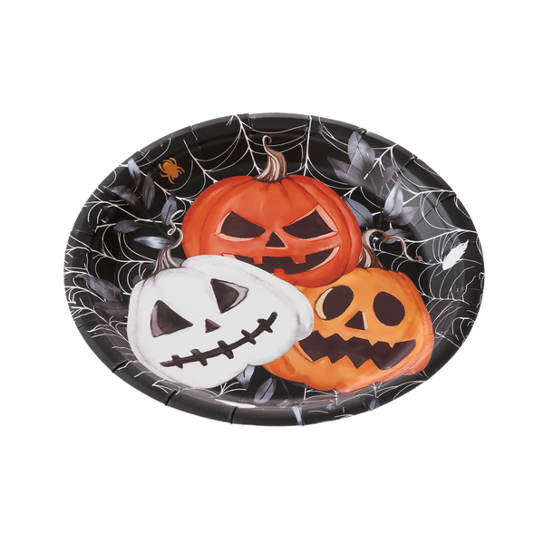 PRATO PAPEL HALLOWEEN ABOBORAS MOD.MX265R 10UN SILVER