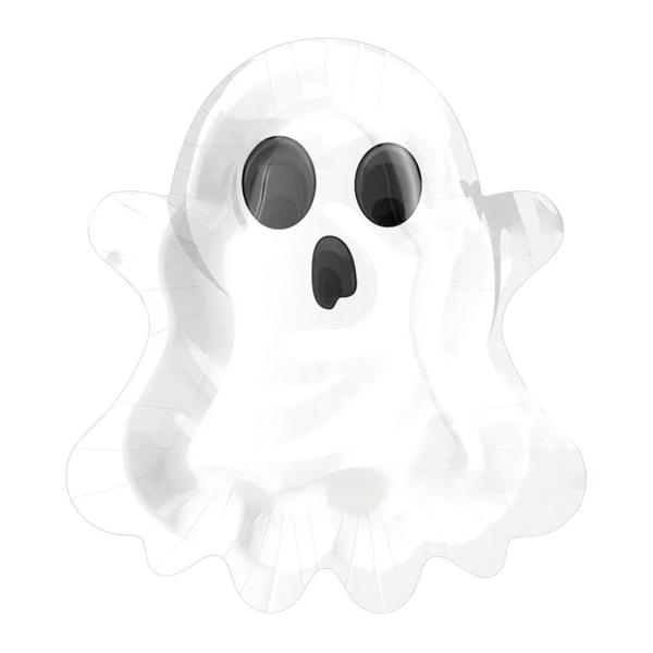 PRATO PAPEL HALLOWEEN FANTASMINHA MOD.H427 6UN SILVER