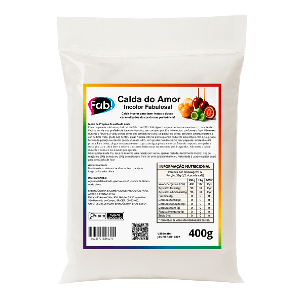 PREPARO PARA CALDA INCOLOR 400G UN FAB