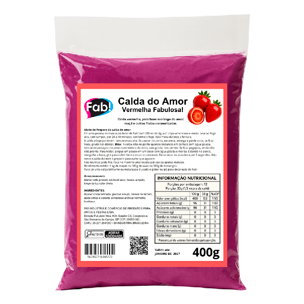 PREPARO PARA CALDA VERMELHA 400G UN FAB