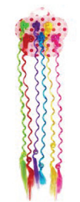 PRESILHAS MECHAS ESPIRAL COLORIDA 30CM 06UN PONTO DAS FESTAS